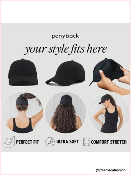 Everyday Fit Baseball Cap with Magnetic Closure for Ponytails main image 6
